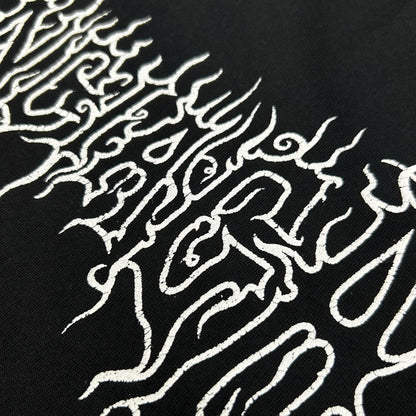 BALENCIAGA Black Dark Wave Cotton T-Shirt Size L