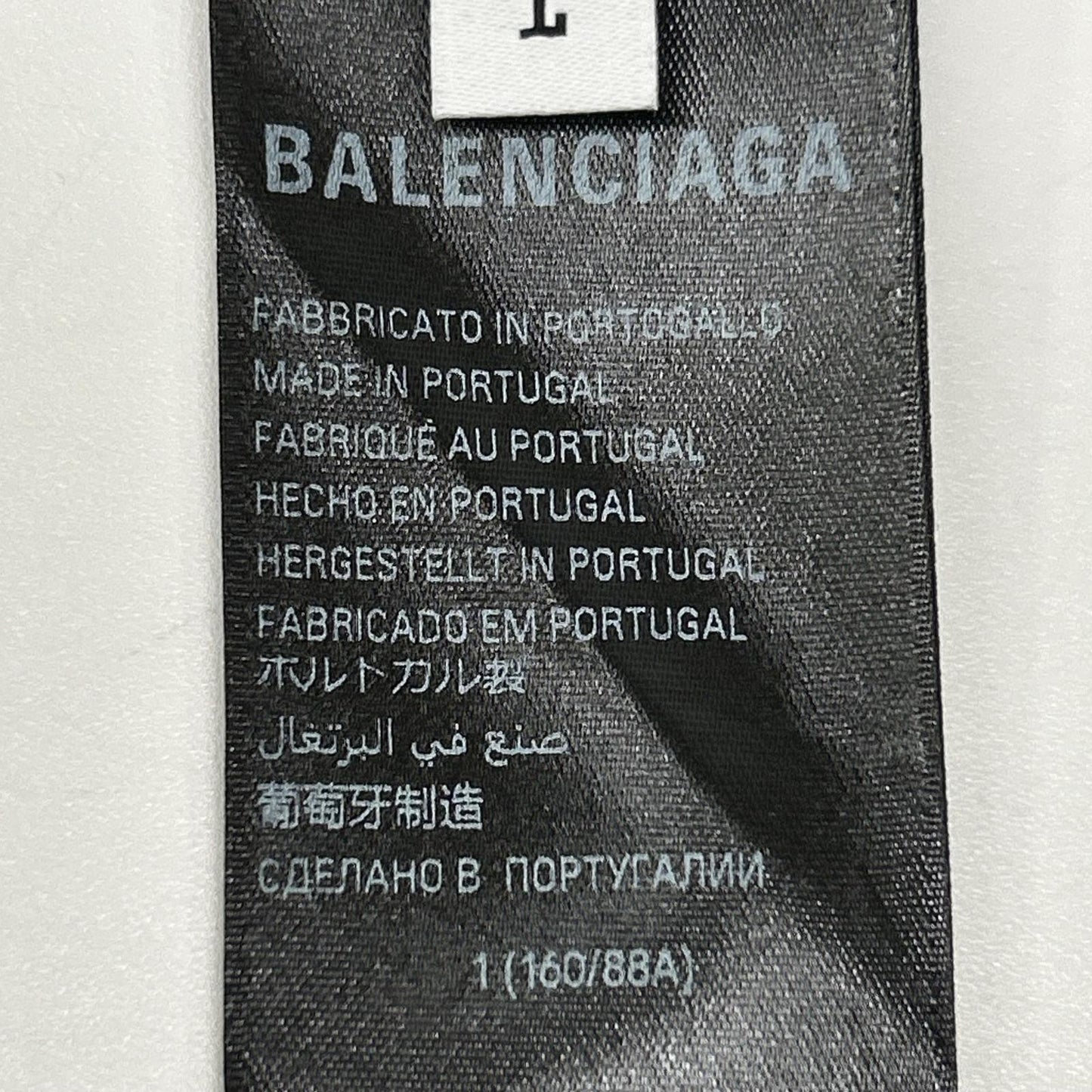 BALENCIAGA Black Dark Wave Cotton T-Shirt Size L