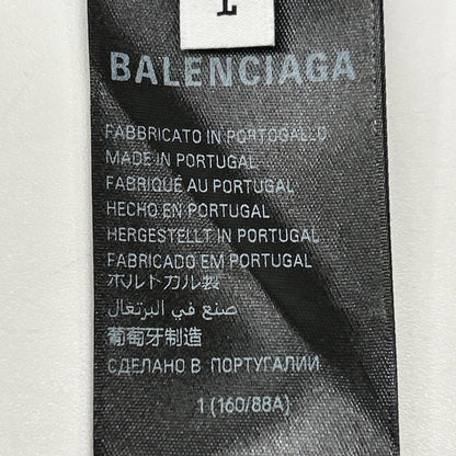 BALENCIAGA Black Dark Wave Cotton T-Shirt Size L