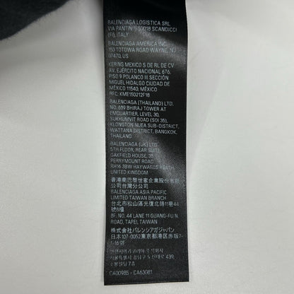 BALENCIAGA Black Dark Wave Cotton T-Shirt Size L
