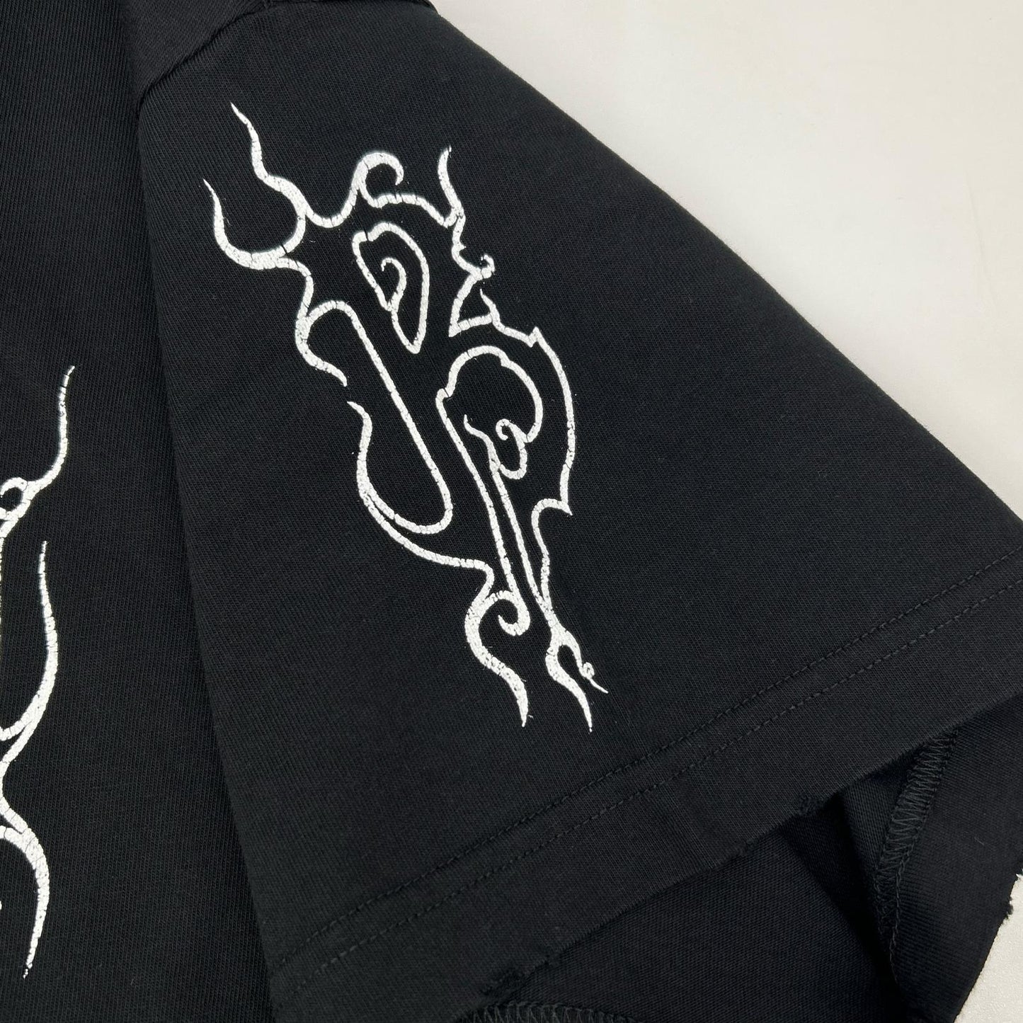 BALENCIAGA Black Dark Wave Cotton T-Shirt Size L