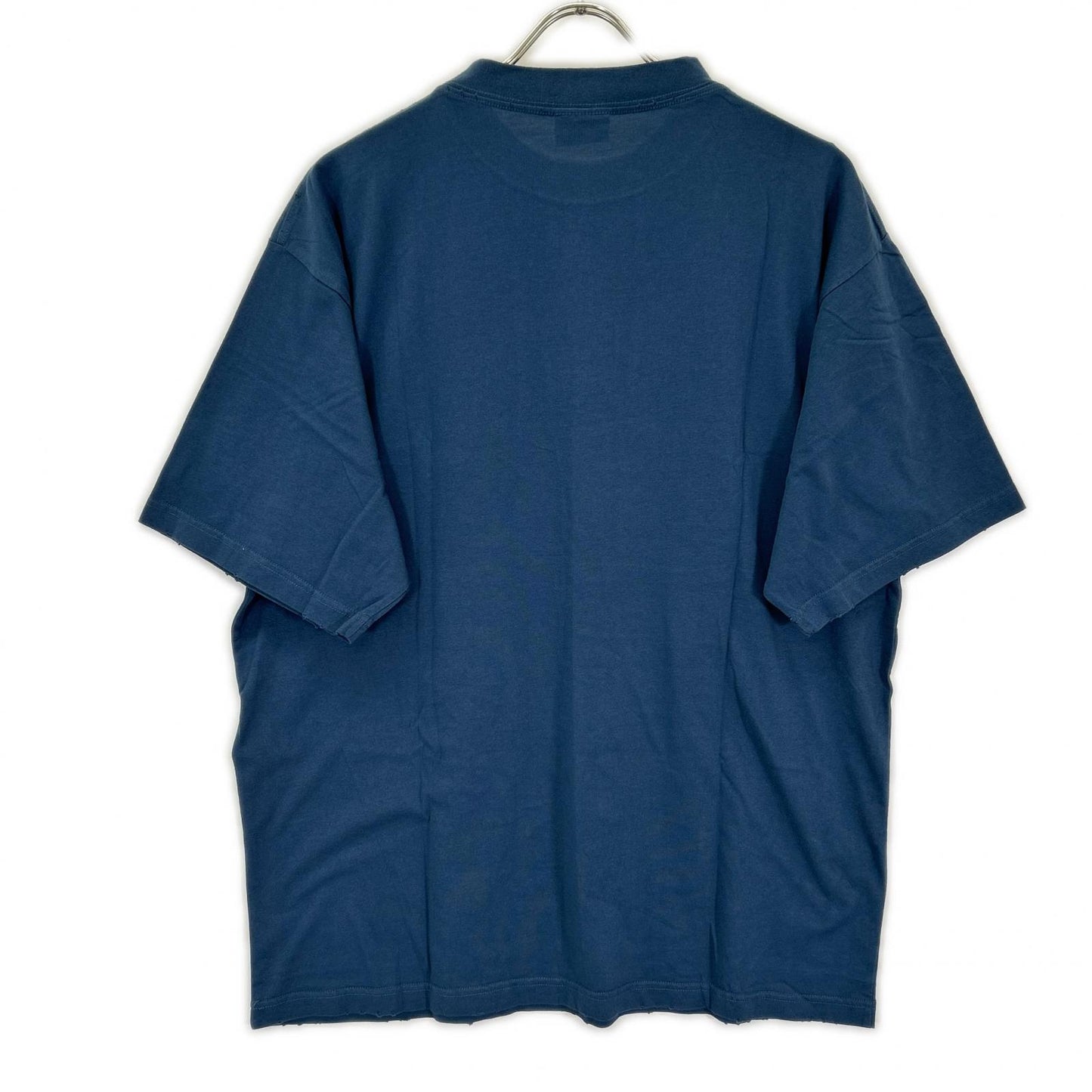 BALENCIAGA Navy BB Logo T-Shirt Blue Size S