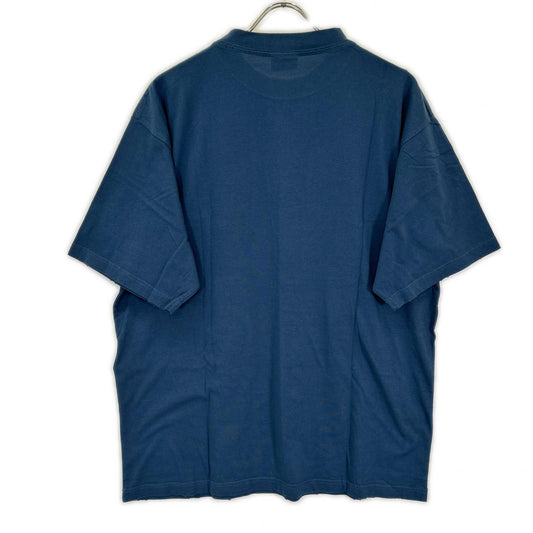 BALENCIAGA Navy BB Logo T-Shirt Blue Size S