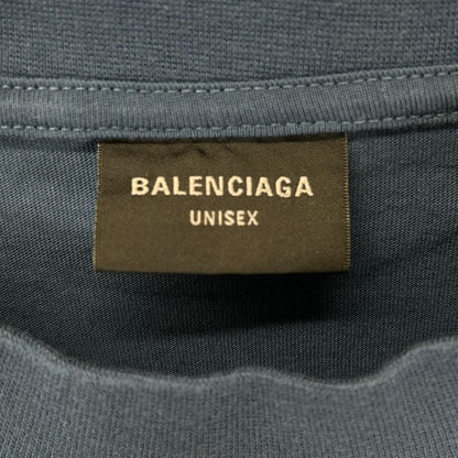 BALENCIAGA Navy BB Logo T-Shirt Blue Size S