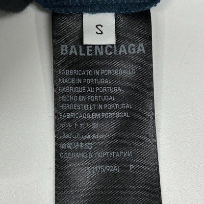 BALENCIAGA Navy BB Logo T-Shirt Blue Size S