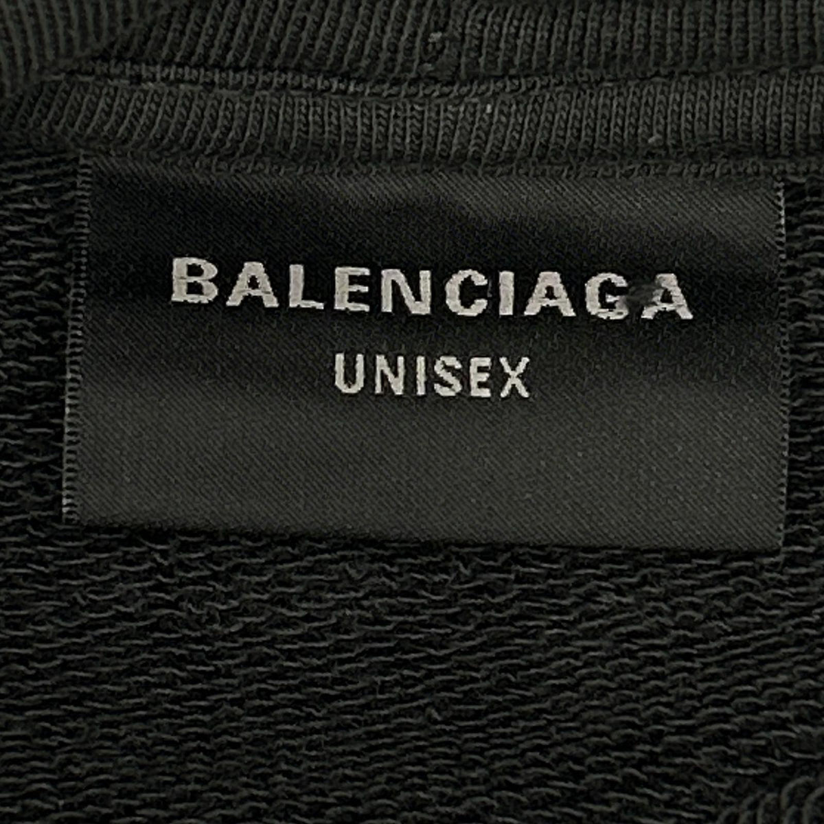 BALENCIAGA 24AW Logo Vintage Print Hoodie Black Size XXS