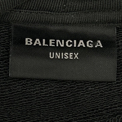 BALENCIAGA 24AW Logo Vintage Print Hoodie Black Size XXS
