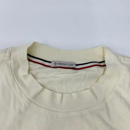 MONCLER 22AW White Logo Embroidered Long Sleeve Shirt Size L