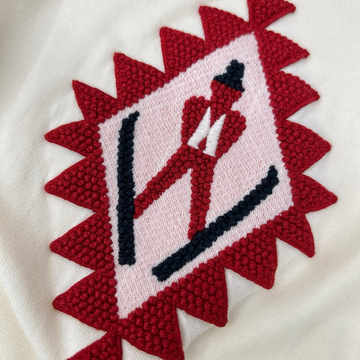 MONCLER 22AW White Logo Embroidered Long Sleeve Shirt Size L