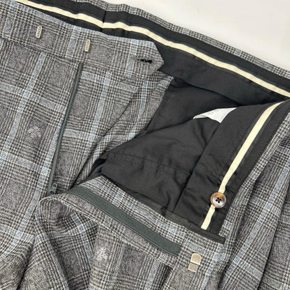 GUCCI Bee Check Wool 2-Piece Suit Gray Size 54