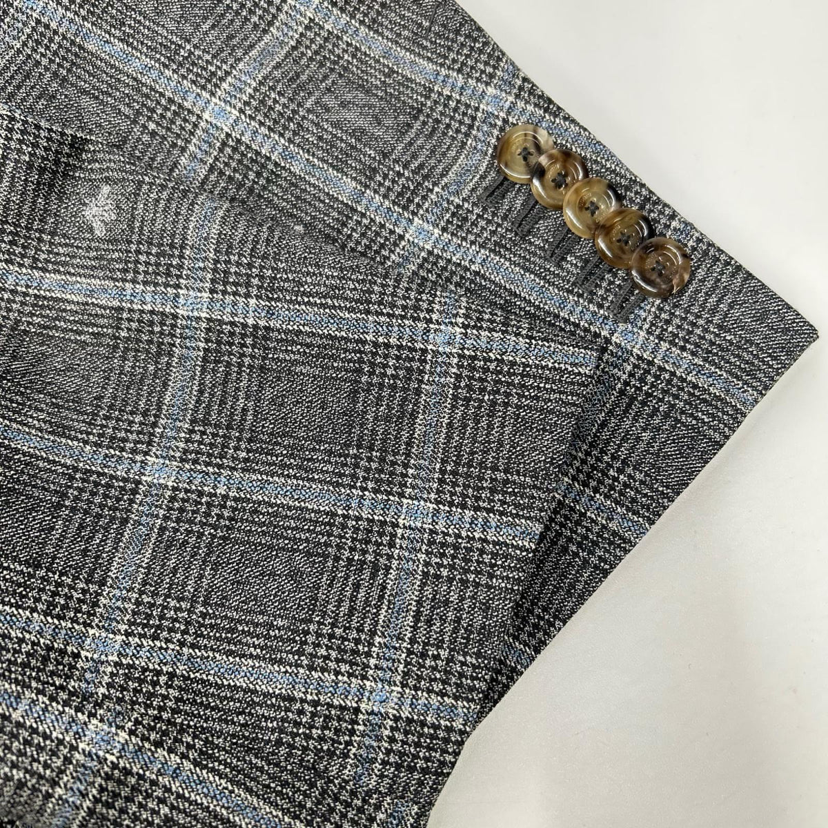 GUCCI Bee Check Wool 2-Piece Suit Gray Size 54