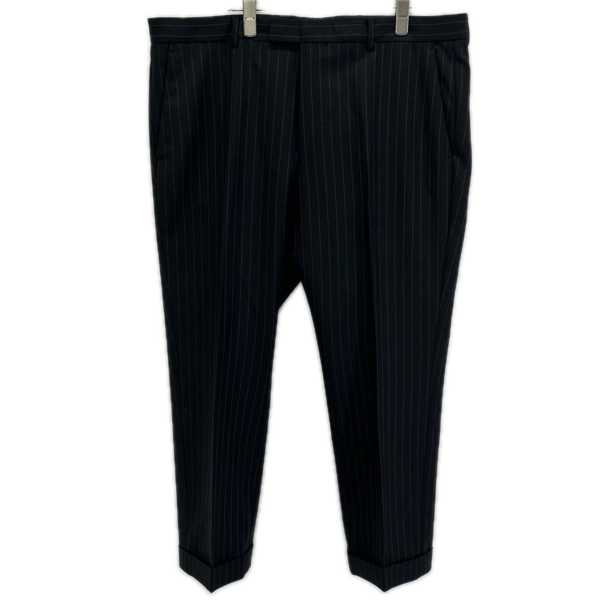 GUCCI Black Stripe 3-Piece Wool Suit Size 54