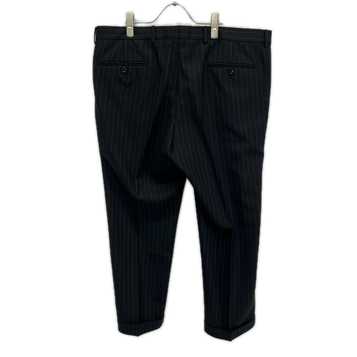 GUCCI Black Stripe 3-Piece Wool Suit Size 54