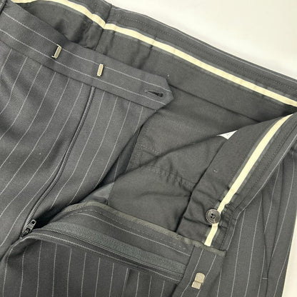 GUCCI Black Stripe 3-Piece Wool Suit Size 54