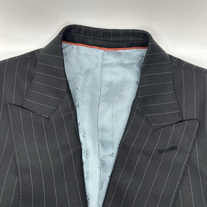 GUCCI Black Stripe 3-Piece Wool Suit Size 54