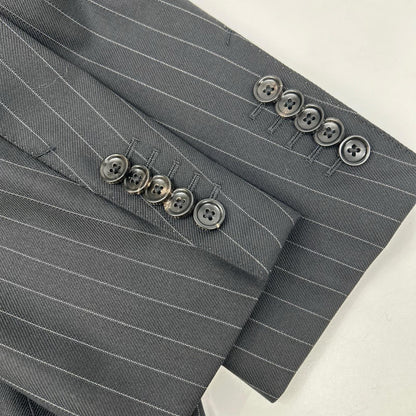 GUCCI Black Stripe 3-Piece Wool Suit Size 54