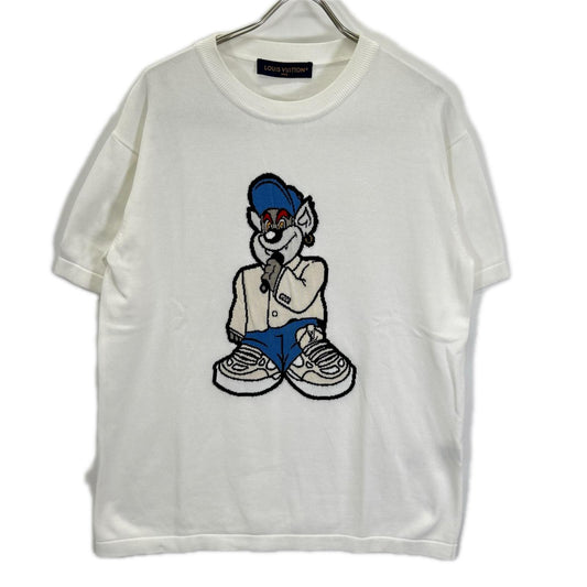 LOUIS VUITTON 23SS Graphic Short Sleeve Knit White Size M