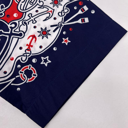 GUCCI Bandana Print Aloha Shirt Navy/White Size 46