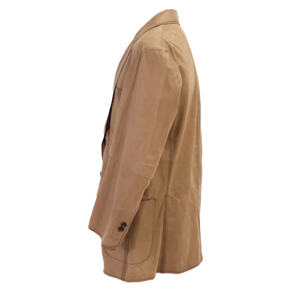 BERLUTI Calf Leather 2B Blazer Brown Size A52
