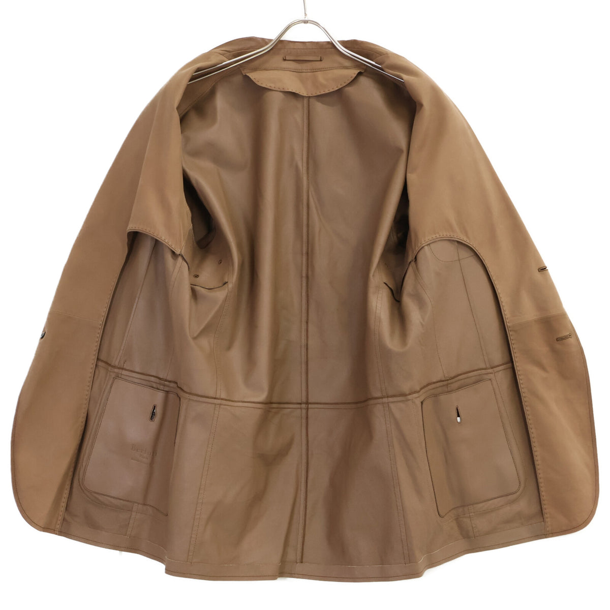 BERLUTI Calf Leather 2B Blazer Brown Size A52