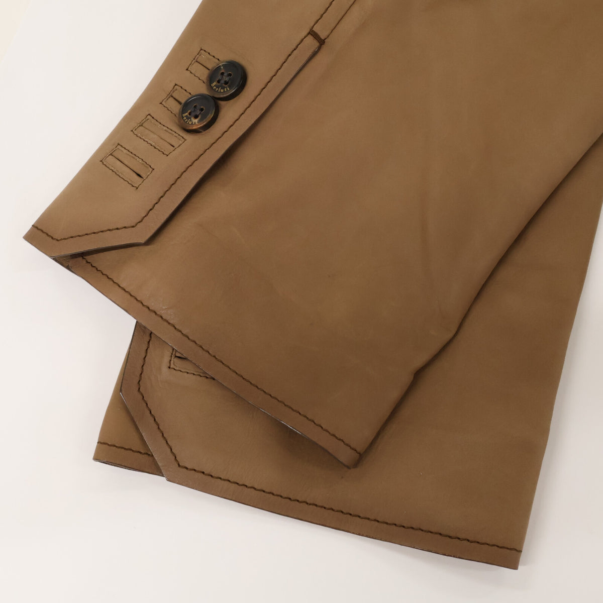 BERLUTI Calf Leather 2B Blazer Brown Size A52