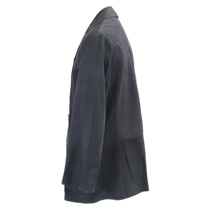 BERLUTI Calf Leather 2B Blazer Navy Size A52