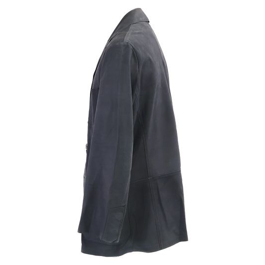 BERLUTI Calf Leather 2B Blazer Navy Size A52