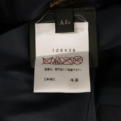 BERLUTI Calf Leather 2B Blazer Navy Size A52