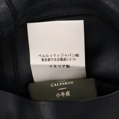 BERLUTI Calf Leather 2B Blazer Navy Size A52
