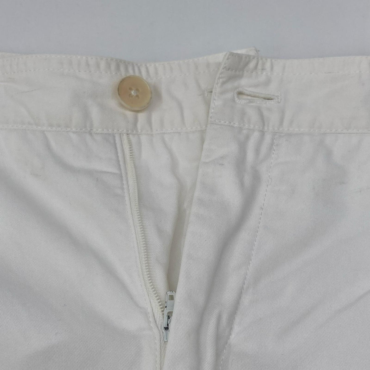 HERMES White Cotton Short Cargo Pants Size 46