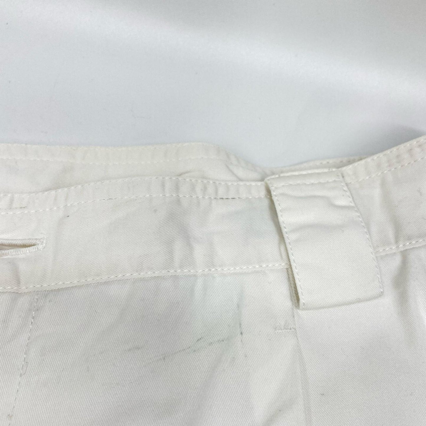HERMES White Cotton Short Cargo Pants Size 46