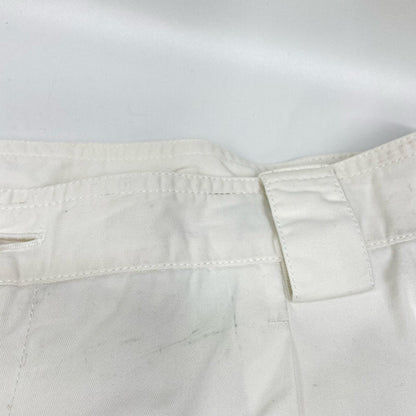 HERMES White Cotton Short Cargo Pants Size 46