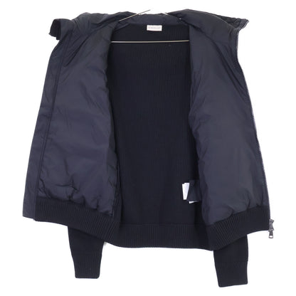 MONCLER D20919402800 Knit Down Hooded Jacket Black Size L