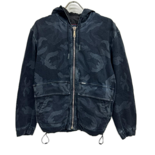 DIESEL Camo Jog Denim Hoodie Indigo Size S
