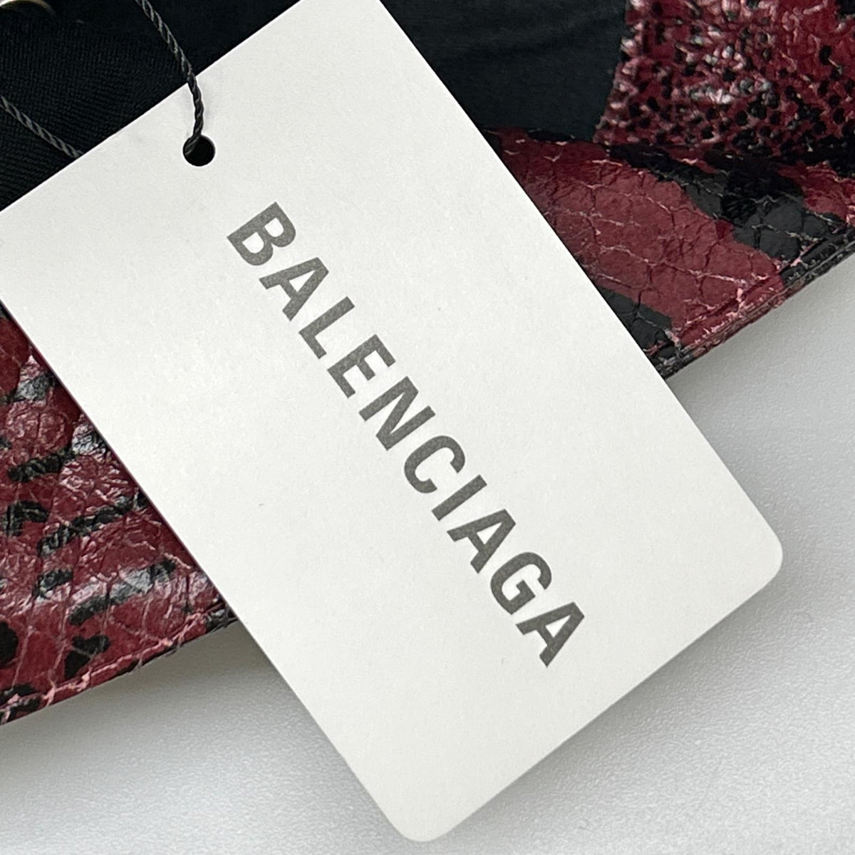 BALENCIAGA 23AW Bordeaux Python Leather Bootcut Pants Size S