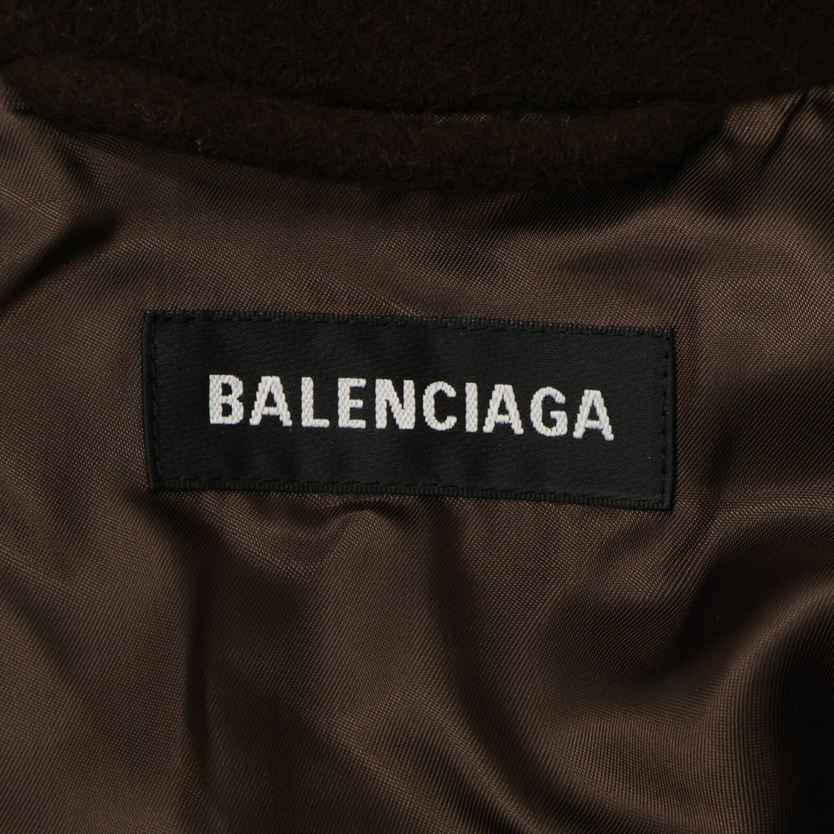 BALENCIAGA Brown Logo-print Zip-up Jacket Size 42