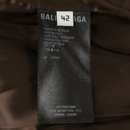 BALENCIAGA Brown Logo-print Zip-up Jacket Size 42