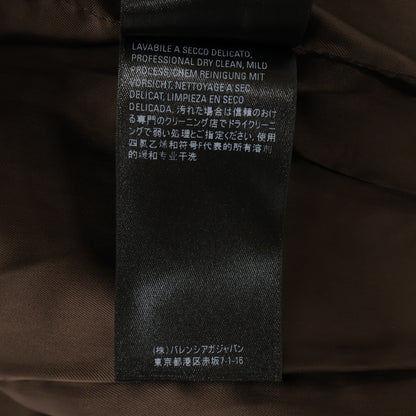 BALENCIAGA Brown Logo-print Zip-up Jacket Size 42