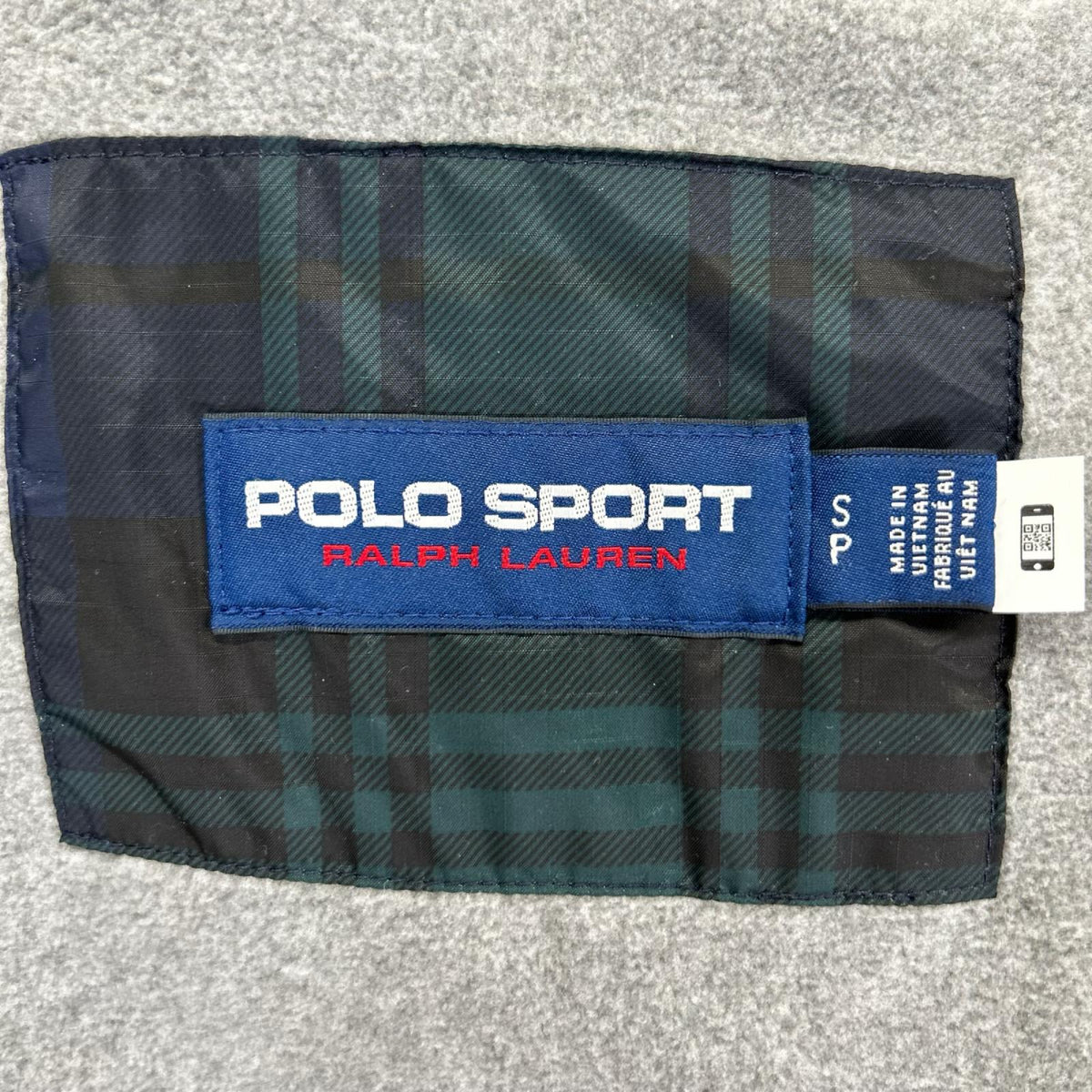 PoloSportRalphLauren Green Plaid Nylon Mod Coat