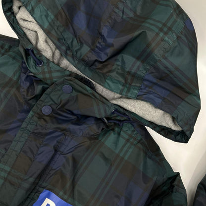 PoloSportRalphLauren Green Plaid Nylon Mod Coat