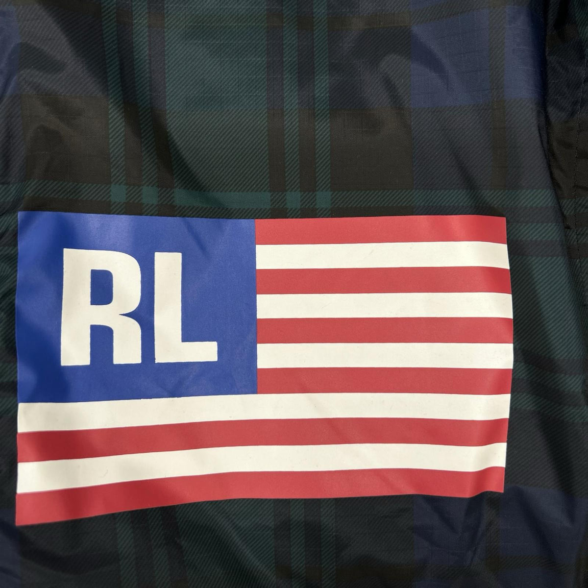 PoloSportRalphLauren Green Plaid Nylon Mod Coat