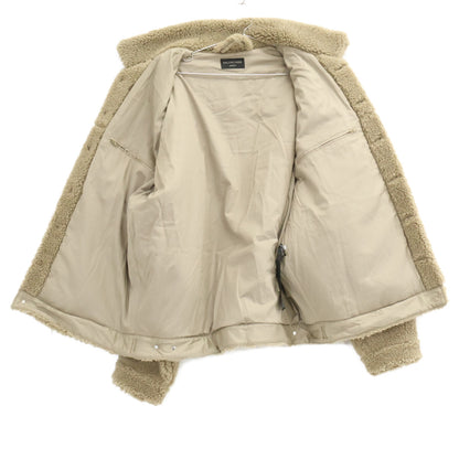 BALENCIAGA Oversized Boa Fleece Jacket Greige Size L