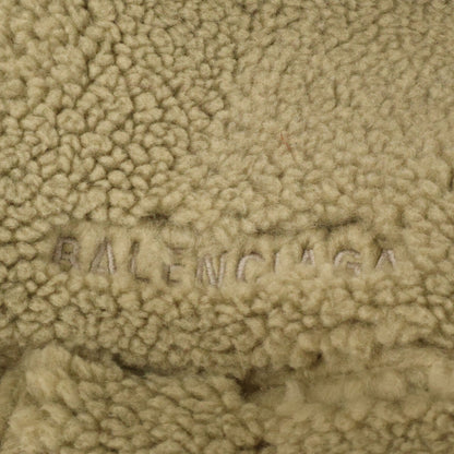BALENCIAGA Oversized Boa Fleece Jacket Greige Size L