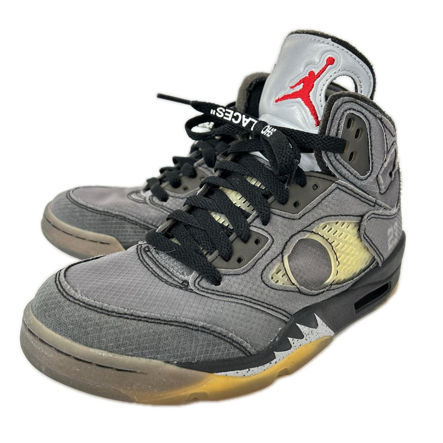 NIKE Air Jordan 5 Retro SP Off-White Sneakers Black Size 6