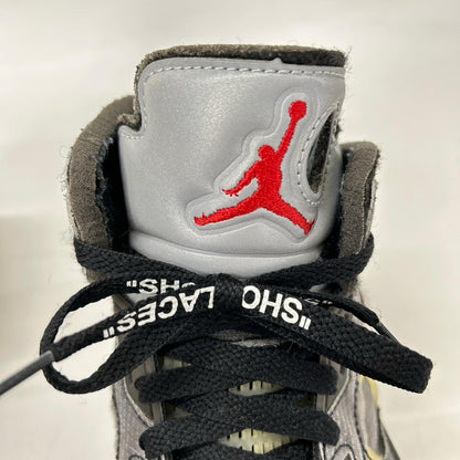 NIKE Air Jordan 5 Retro SP Off-White Sneakers Black Size 6