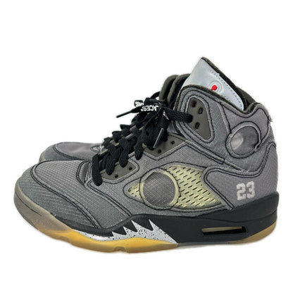 NIKE Air Jordan 5 Retro SP Off-White Sneakers Black Size 6