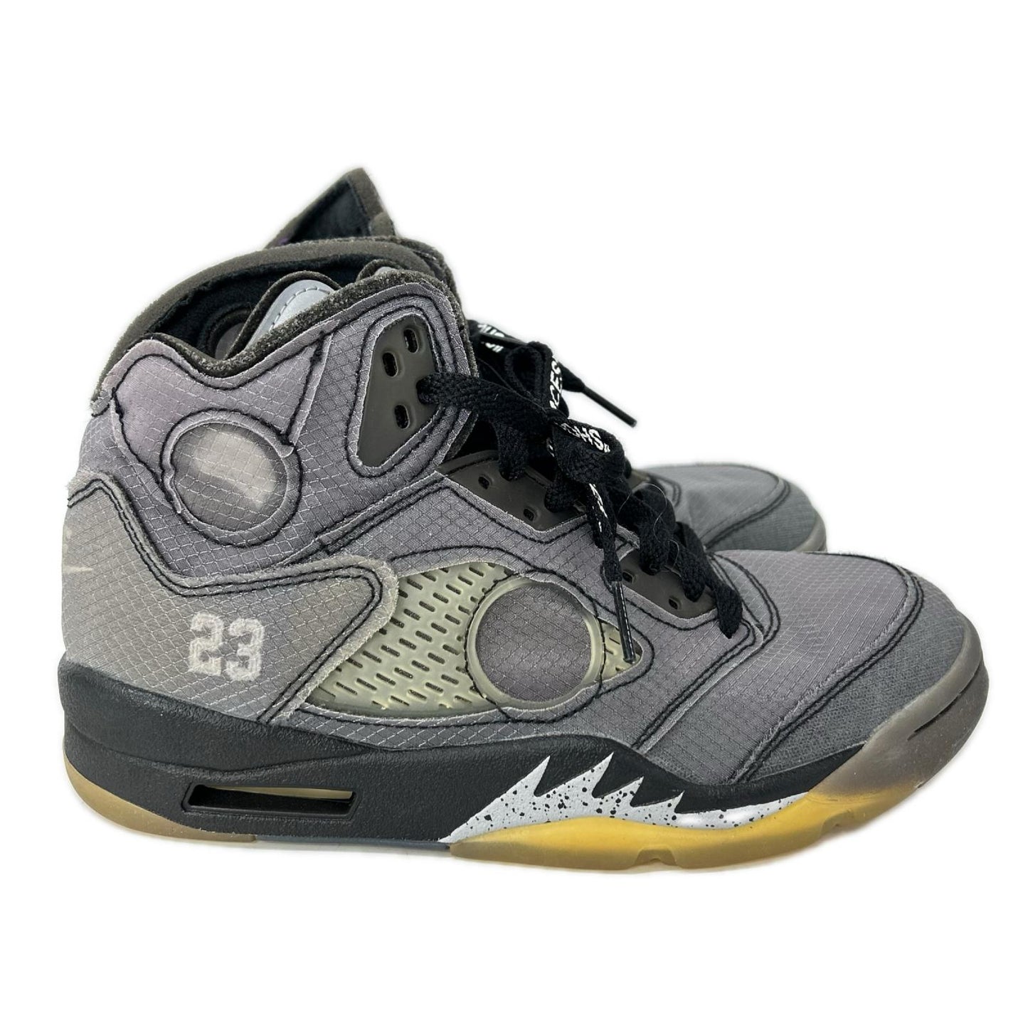 NIKE Air Jordan 5 Retro SP Off-White Sneakers Black Size 6