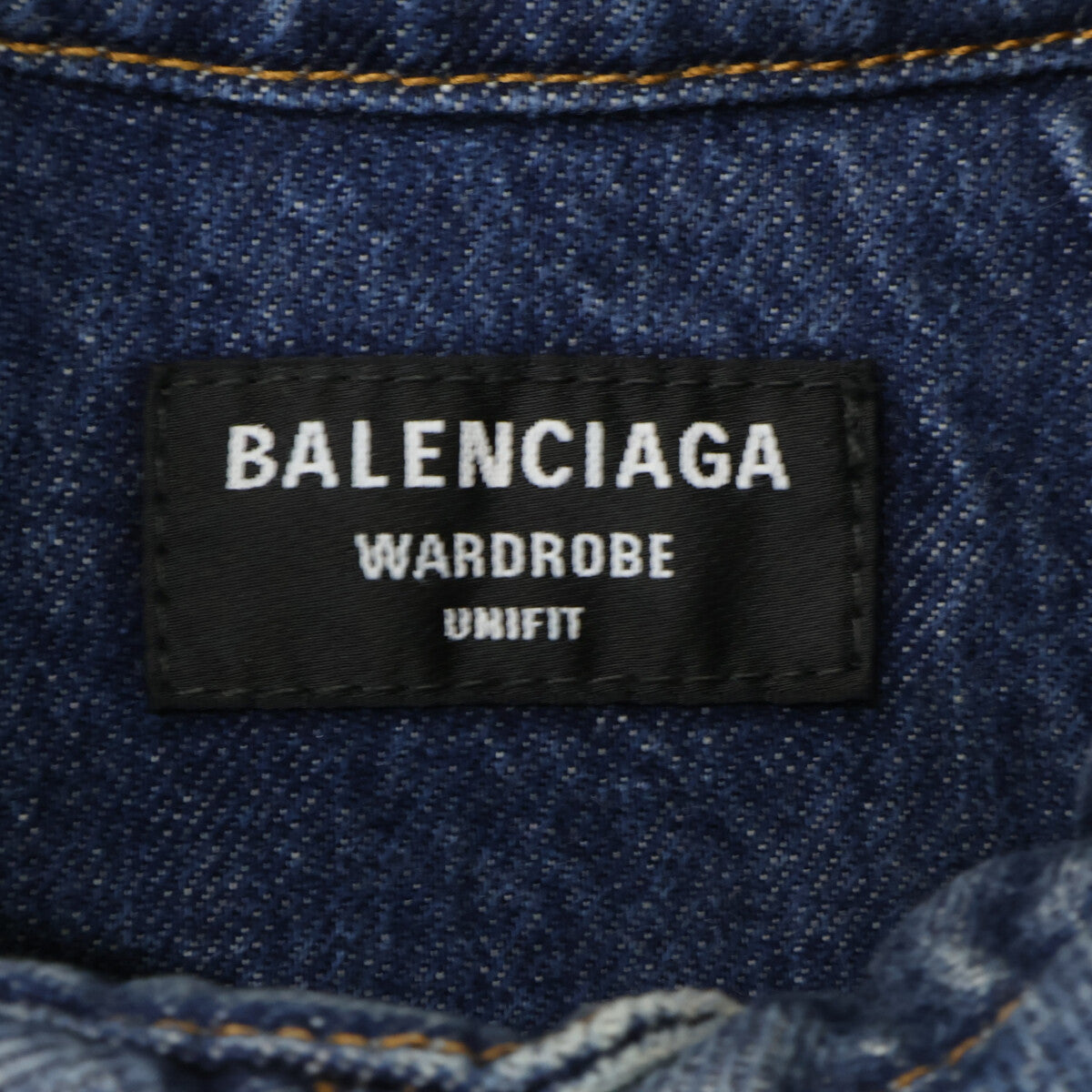 BALENCIAGA BB Logo Oversized Denim Shirt Dirty Wash Size S