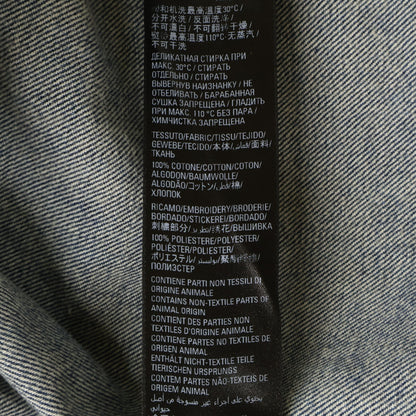 BALENCIAGA BB Logo Oversized Denim Shirt Dirty Wash Size S