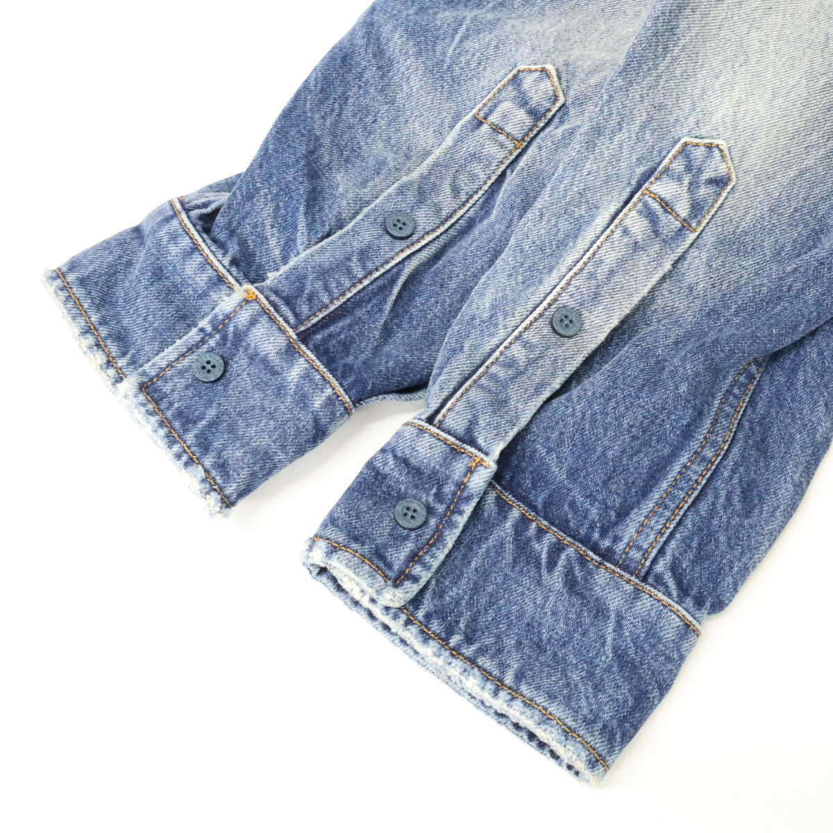 BALENCIAGA BB Logo Oversized Denim Shirt Dirty Wash Size S
